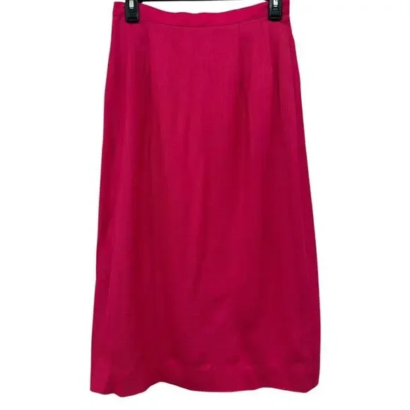 W.L.B.W Vintage Women Pencil Skirt Size 10 Pink High Rise Lined - Picture 1 of 3